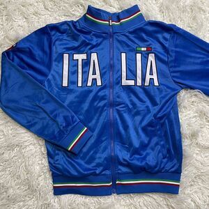 Italia Full Zip Track Jacket Infinity Brand Blue Size Medium